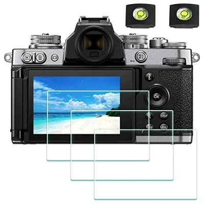 Abbildung von ULBTER Displayschutzfolie Schutzfolie für Nikon Z fc Zfc Kamera &amp; Blitzschuh Abdeckung 9H Härte LCD Gehärtetes Glas Kratzfest Anti Fingerabdruck Staub Blasenfrei, 3 Stück
