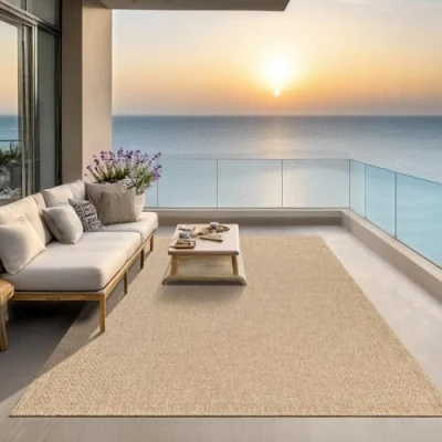 Abbildung von the carpet Teppich &quot;Kenzy&quot;, rund, moderner robuster In und Outdoor Jute Look
