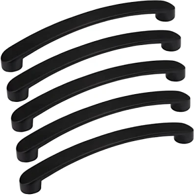 Abbildung von SO TECH® Möbelgriff Bügelgriff Blackline VI schwarz matt inkl. Schrauben (Spar Set, 10 St), Schubladengriff Schrankgriff Bohrlochabstand (BA) 160 mm