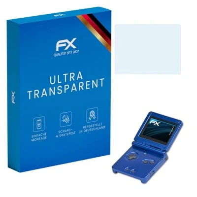 Abbildung von atFoliX Schutzfolie kompatibel mit Nintendo GBA SP Folie, ultraklare FX Displayschutzfolie (3X)