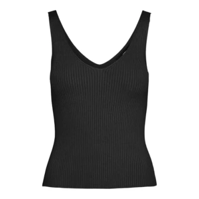 Abbildung von Vero Moda Rippstrick Top, Damen, Größe: Large, Black
