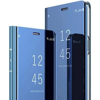 Abbildung von AICase Kompatibel für Galaxy S8 Plus, Clear View und Smart Wake Up/Sleep Funktion Schutzhülle Plus