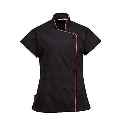 Abbildung von Portwest Herren Tunika Damen kittel, Schwarz (Black/Pink), M EU