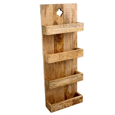 Abbildung von riess ambiente Küchenregal HEMINGWAY 80cm natur, Einzelartikel 1 tlg., Massivholz · 4 Fächer Wohnzimmer Schlafzimmer