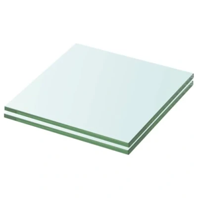 Abbildung von vidaXL 2X Regalboden Glas Glasboden Glasscheibe Glasplatte Regalbrett Ersatz Platte für Glasregal Klarglas Transparent 20x15cm