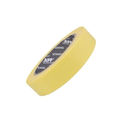 Abbildung von APP Standard 60C Malerkrepp 24 mm Vielseitiges Kreppband für Malerarbeiten, lösungsmittelfrei Rückstandslos entfernbar Abklebeband temperaturbeständig bis 45 m x