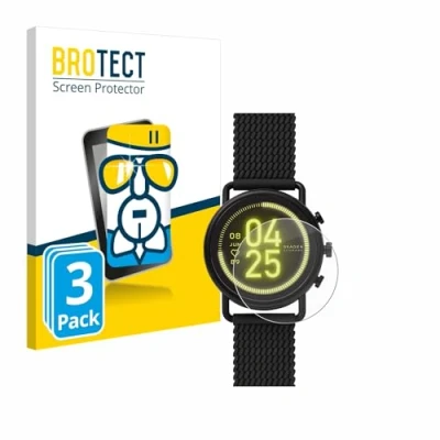 Abbildung von BROTECT Schutzglas für Skagen Smartwatch Falster 3 (3 Stück) Schutzfolie Panzer Folie Glas [Extrem Kratzfest 9H, Anti Fingerprint,