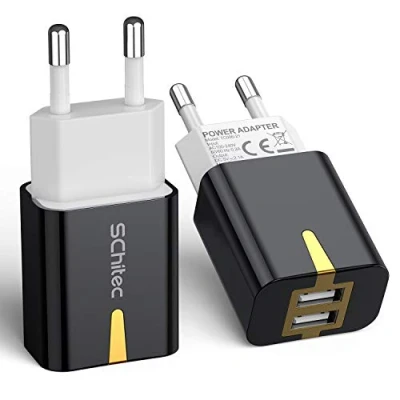 Abbildung von USB Ladegerät Stecker,2 Pack 2 Port Netzteil 5V / 2.1A Ladeadapter Handy Netzstecker für iPhone 11 X 8 7 Samsung Galaxy S10 S9 S8 Huawei LG Tablet
