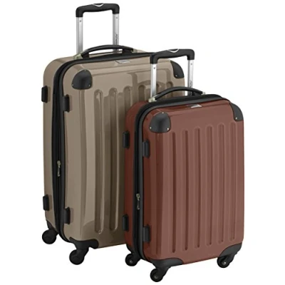 Abbildung von HAUPTSTADTKOFFER Alex 2er Koffer Set Hartschale glänzend, 65 cm + 55 cm, 74 Liter 42 Liter, Champagner Braun