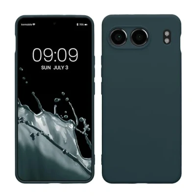 Abbildung von kwmobile Handyhülle kompatibel mit OnePlus Nord 4 5G Hülle Handy Case aus weichem Silikon in Dunkler Schiefer