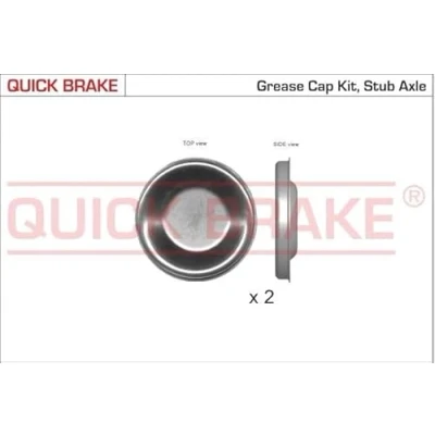 Abbildung von QUICK BRAKE 9826K Kappe, Radlager 64 PEUGEOT: 406 Coupe, 206 Schrägheck, 306 CITROËN: Berlingo / First I, C2 Schrägheck