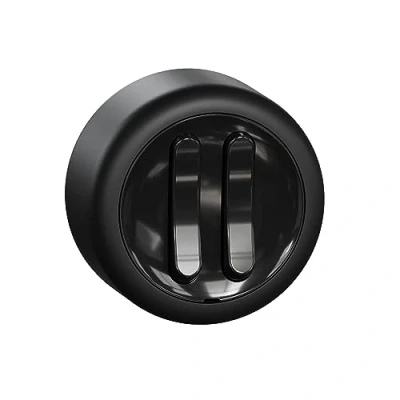 Abbildung von Schneider Electric ELSO WDE015916 Serienschalter 2 fach Aufputz Feuchtraum, Aufputzschalter, schwarz rund Renova 16 AX 250 V AC