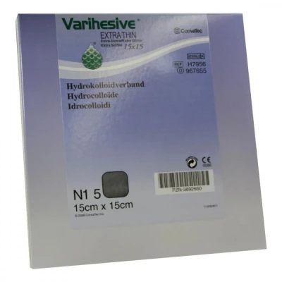 Abbildung von Varihesive extra dünn 15x15 cm Hkv hydroaktiv