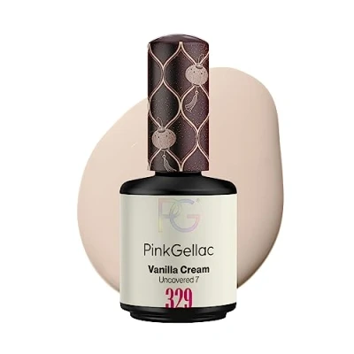 Abbildung von Pink Gellac UV Gel Nagellack 329 Vanilla Cream 15 ml Lack Weiß Lang Anhaltend Polish Nägel in Salonqualität Nails Lampe Made Holland