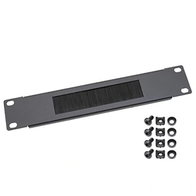 Abbildung von HMF 63389 02 Kabeldurchführung mit Bürsteneinsatz für Serverschrank 10 Zoll Schwarz