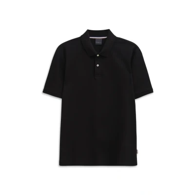 Abbildung von bugatti MIT Kontraststreifen Poloshirt, Herren, Größe: Small, Schwarz