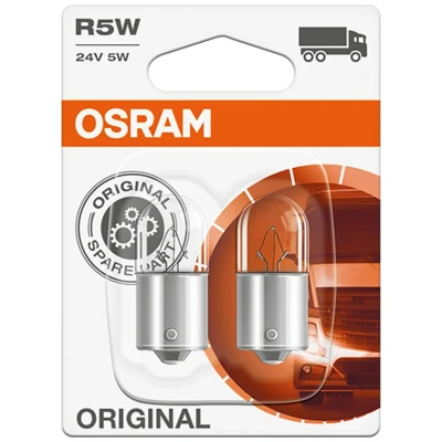Abbildung von OSRAM ORIGINAL LINE 5627 02B Glühlampe, Blinkleuchte 24 5 R5W MAN: TGM, M 2000 M, TGX, MERCEDES BENZ: T2/LN1 Kasten / Kombi, Vario Kipper