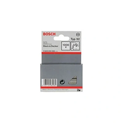 Abbildung von Bosch Accessories Professional 1000x Flachdrahtklammer Typ 52 (Karton, Papier, Folien, 12.3 x 1.25 10 mm, Zubehör Tacker)