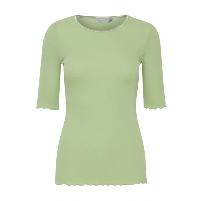Abbildung von Fransa Frhizamond Tshirt basic, Damen, Größe: Large, Forest shade