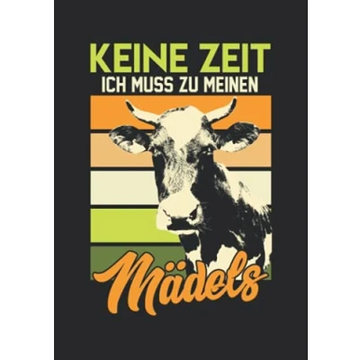 Abbildung von Notizbuch A5 liniert mit Softcover Design: Bauern Geschenk Kuhstall Kühe Rinder Witz Spruch Vintage: 120 linierte DIN Seiten