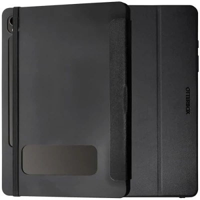 Abbildung von OtterBox React Folio Hülle für Samsung Galaxy Tab S9, stoßfeste, sturzsichere, ultradünne Schutzhülle, nach Militärstandard getestet, Schwarz, Keine Einzelhandelsverpackung