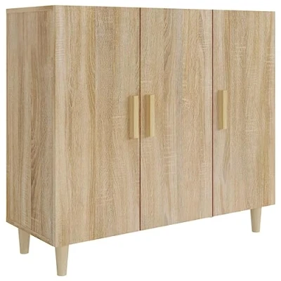 Abbildung von vidaXL Sideboard Kommode Anrichte Schrank Beistellschrank Mehrzweckschrank Standschrank Wohnzimmer Flur Sonoma Eiche 90x34x80cm Holzwerkstoff