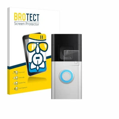 Abbildung von BROTECT Schutzglas für Ring Video Doorbell Plus Schutzfolie Panzer Folie Glas [Extrem Kratzfest 9H, Anti Fingerprint, Ultra Transparent]