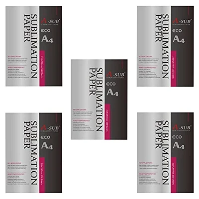 Abbildung von A SUB Sublimationspapier A4, 210x297 mm, 500 Blatt, kompatibel mit EPSON, SAWGRASS, RICOH, Brother Sublimationsdruckern