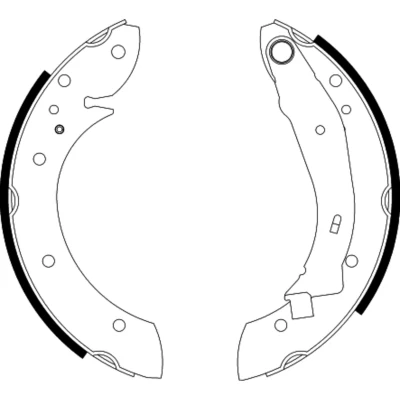 Abbildung von TEXTAR 91052900 Bremsbacken 228,6 42 mit Handbremshebel CITROËN: Berlingo / First I Kastenwagen, Xsara Picasso,