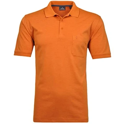 Abbildung von RAGMAN Herren Softknit Polo mit Brusttasche, Kurzarm XL, Terra 580