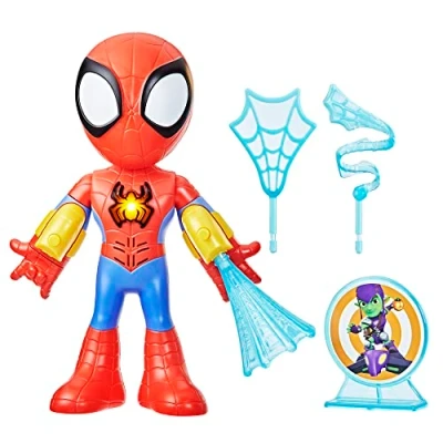 Abbildung von Marvel Spidey und Seine Super Freunde elektronischer Spidey, Action Figur (25 cm) mit Lichtern Sounds, Vorschulspielzeug, für Kinder ab 3, Grünen
