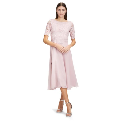 Abbildung von Vera Mont Damen Cocktailkleid mit Spitze Foggy Rose,52