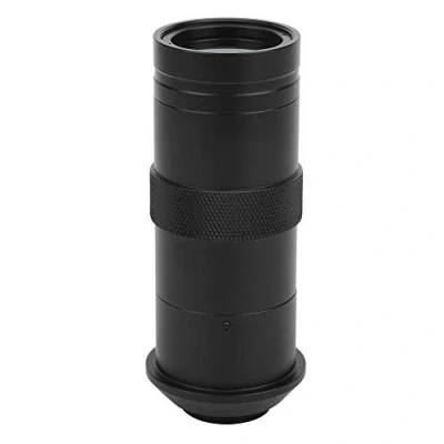 Abbildung von Mikroskopobjektiv 8X 100X C Mount Objektiv Mikroskop Kameraobjektiv CCD für Industriemikroskopkameras 25mm mit Einstellbarer Vergrößerung