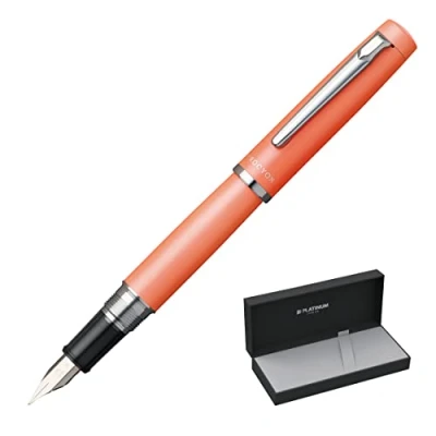 Abbildung von PLATINUM Procyon PNS 5000#25 Füllfederhalter/Federstärken: F Fein/Farbe: Persimmon Orange/Handgefertigt/mit Geschenkbox/Füllhalter