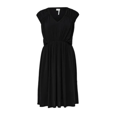 Abbildung von s.Oliver Black Label MIT Vausschnitt Freizeitkleid, Damen, Größe: 44, Schwarz