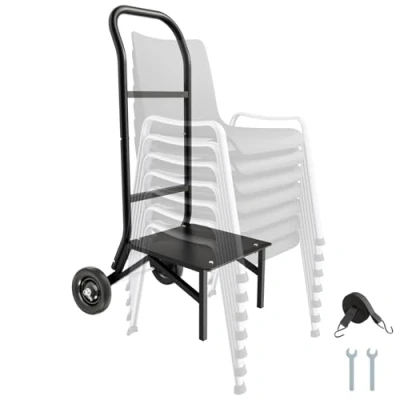 Abbildung von VEVOR Klappstuhlwagen Stuhlwagen 10Stühle 68kg Schiebestuhlwagen 770x508x1190mm