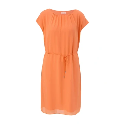 Abbildung von s.Oliver Black Label À Fronces Freizeitkleid, Damen, Größe: 48, Orange