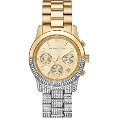 Abbildung von Michael Kors Runway Uhr, Damen, Größe: One Size, Silver/gold