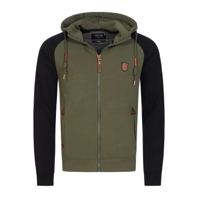 Abbildung von Indicode Jeans Arbutus Sweatjacke, Herren, Größe: Small, Army