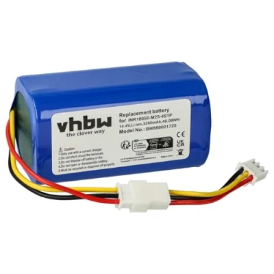 Abbildung von vhbw 1x Akku kompatibel mit Proscenic 820P, 800T, PR 830S, 820T, 830T, 820S Saugroboter (3200 mAh, 14,4 V, Li Ion)