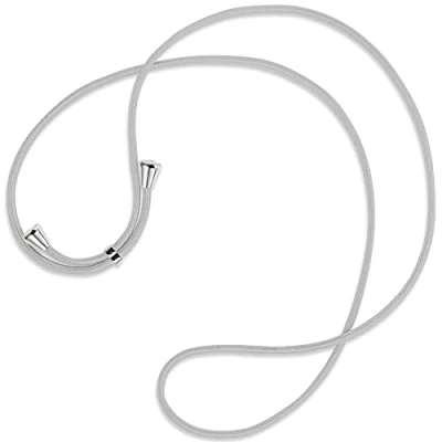 Abbildung von mtb more energy® Ersatz Band für Handykette Silbergrau inklusive Endkappen (Silber) hochwertige Austausch Kordel Seil Kette