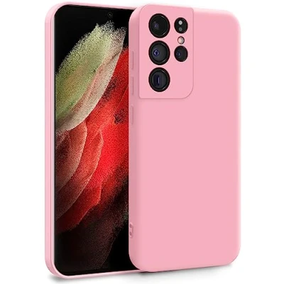 Abbildung von MyGadget Hülle für Samsung Galaxy S21 Ultra Zweilagige Handyhülle mit Kameraschutz Cover Innenfutter &amp; Silikon außen Rosa