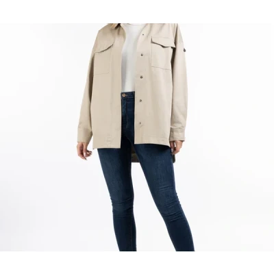 Abbildung von DREIMASTER Vintage Damen Übergangsjacke S / Beige 100% Baumwolle