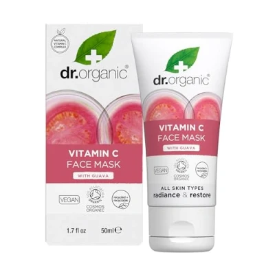 Abbildung von Dr. Organic Guave Gesichtsmaske, Vitamin C, aufhellend, Herren, Damen, natürlich, vegan, tierversuchsfrei, paraben und SLS frei, biologisch, 50ml