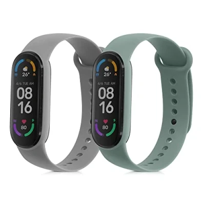 Abbildung von kwmobile Uhrenarmband 2x Sportarmband für Xiaomi Mi Smart Band 6/Mi 6/Band 5, Armband TPU Silikon Set Fitnesstracker