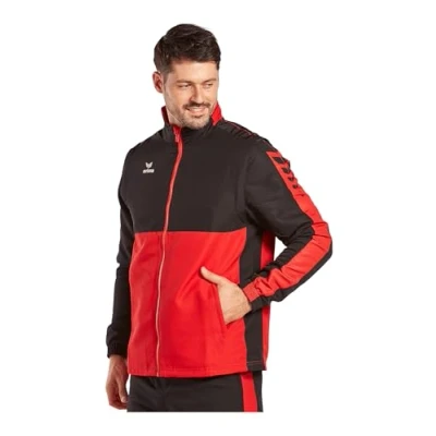 Abbildung von Erima Unisex Six Wings Jacke mit abnehmbaren Ärmeln, rot, 3XL