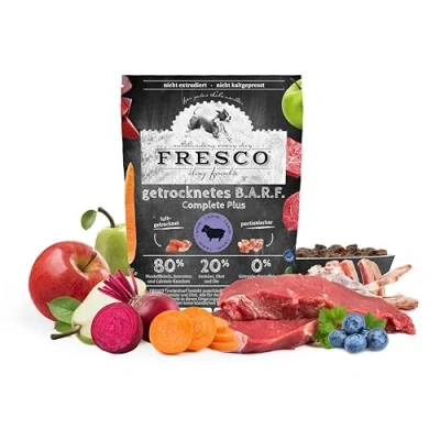 Abbildung von FRESCO Dog Complete Plus Trockenbarf Lamm 2,5kg getreidefreies Trockenfutter Barf für Hunde aus frischem Fleisch, Obst und Gemüse 100% gesunde Zutaten ohne künstliche Zusätze