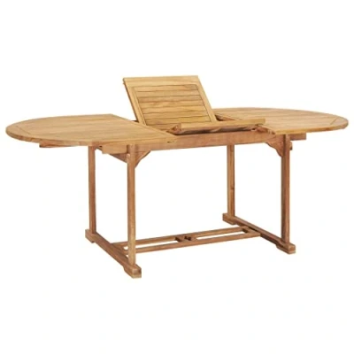 Abbildung von vidaXL Gartentisch, Ausziehbarer Gartentisch 150 200 x 100 75 cm Massivholz Teak