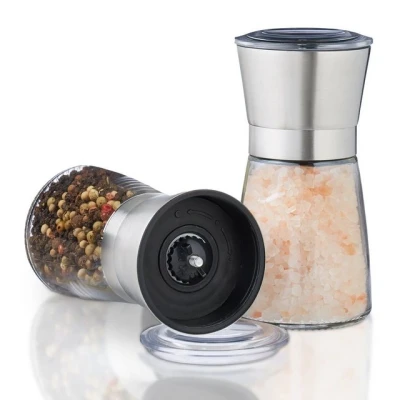 Abbildung von relaxdays Pfeffermühle Glas Design 2er Set
