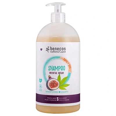 Abbildung von benecos Naturkosmetik Shampoo plastiksparende FAMILY SIZE Feige &amp; Hanf vegan